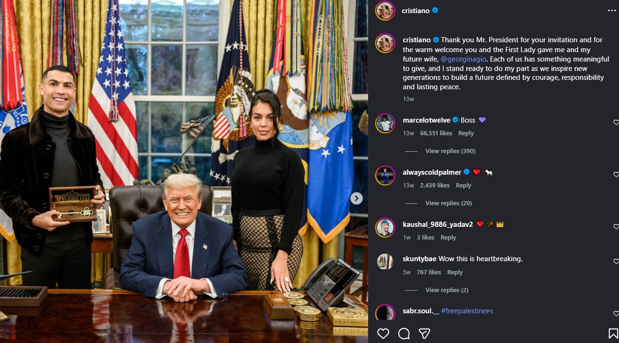 রোনালদোকে যুক্তরাষ্ট্রে ডাকলেন ট্রাম্প