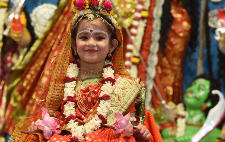 মহাঅষ্টমী কুমারী পূজা আজ