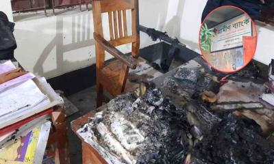 মহম্মদপুরে গভীর রাতে গ্রামীণ ব্যাংকে আগুন