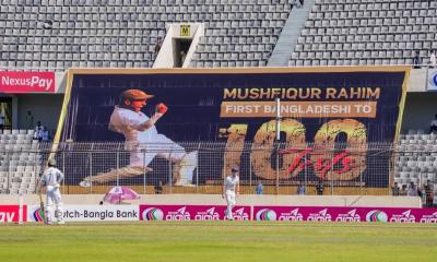 শততম টেস্টে শতকের সামনে মুশফিক, বড় সংগ্রহের পথে বাংলাদেশ