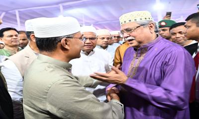 জাতীয় ঈদগাহে রাষ্ট্রপতি ও প্রধানমন্ত্রীর নামাজ আদায়